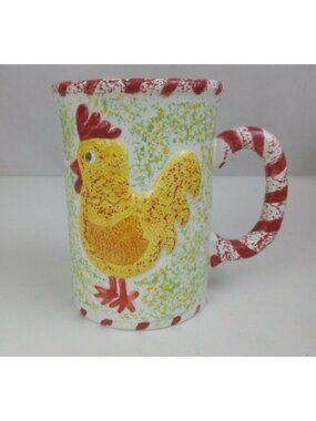 Vintage 2000 Lotus 3D Farm Animals Coffee Cup Mug Chicken Sheep